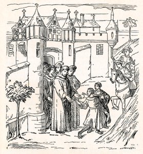 Brødrene Polo rejste fra Konstantinopel med Marco til Kina c1300, 1912 af Unbekannt