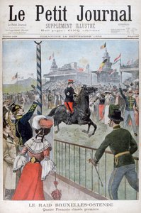 Hestevæddeløb fra Bruxelles til Oostende, 1902 af Unbekannt