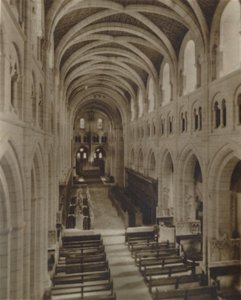 Buckfast Abbey Church Interiør, slutningen af det 19.-begyndelsen af det 20. århundrede af Unbekannt