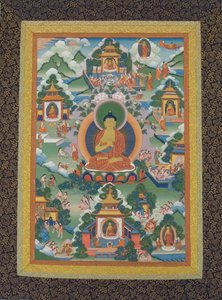 Buddha Sidder på en Lotus Piedestal, 1800-tallet. af Unbekannt
