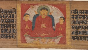 Buddha mit erhobenen Händen in Dharmacakra Mudra, ca. 1090