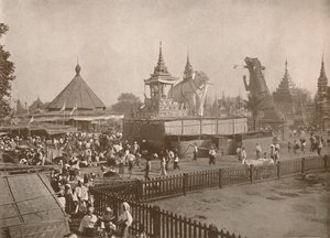 Buddhistisk ligbrændingsscene. - A Phoongyi-byan, 1900. af Unbekannt