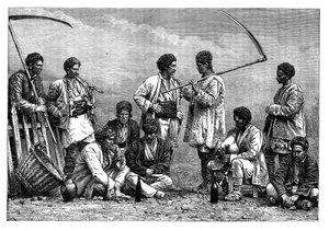 Bulgarske bønder, c1890 af Unbekannt