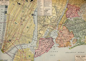 Business Center i New York ved Seaward End af Manhattan og omegn, c1930