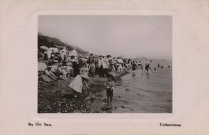 Ved havet, Folkestone, slutningen af det 19.-begyndelsen af det 20. århundrede af Unbekannt