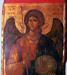 Byzantinsk ikon af ærkeenglen Michael, 1300-tallet af Unbekannt