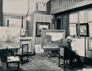 C. Cazin i sit atelier, c1897 af Unbekannt