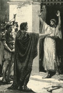 Cæsar besidder sig selv af skatten i Saturns tempel, 1890. af Unbekannt