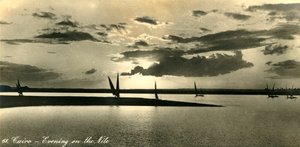 Kairo - Aften på Nilen, c1918-c1939. af Unbekannt