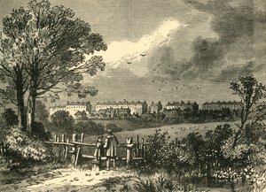 Camden Town, fra Hampstead Road, Marylebone, 1780, c1876. af Unbekannt