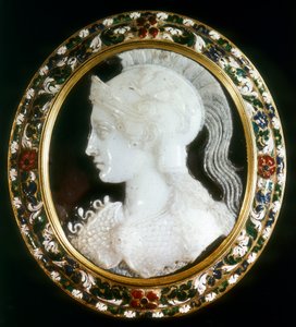 Cameo af Minerva, romersk visdomsgudinde af Unbekannt