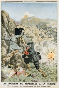 Kameramænd under beskydning, mens de filmede i den første Balkankrig, 1912 af Unbekannt