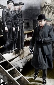 Kaptajn Scott, britisk polarforsker, på Terra Nova, c1900-c1910