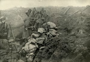 Erobrede tyske skyttegrave ved Les Eparges, 1919. af Unbekannt