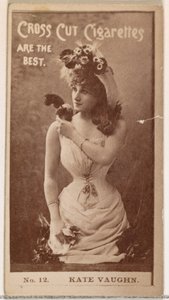 Kort nummer 12, Kate Vaughn, fra Actors and Actresses-serien N145-2 udgivet af Duke..., 1880