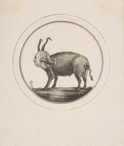 Karikatur der viser Louis XVI som en vædder, 1700-tallet. af Unbekannt