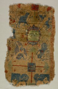 Tæppefragment, ca. 1400-tallet. af Unbekannt
