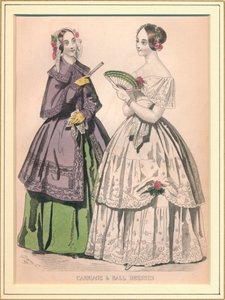 Vogn- og boldkjoler, c1800-tallet. af Unbekannt