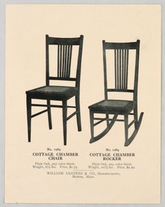Katalogillustration, designs til stole, 1904–05 af Unbekannt
