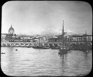 Catania og Etna, Sicilien, Italien, slutningen af det 19. eller begyndelsen af det 20. århundrede af Unbekannt