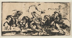 Kavalerikamp, ca. 1803. af Unbekannt