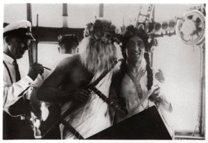 Ceremoni, der fejrer krydsningen af ækvator om bord på luftskibet Graf Zeppelin, 1930 1933 af Unbekannt