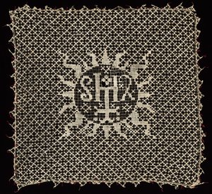 Kalkslør med Kristi monogram, 1500-tallet. af Unbekannt