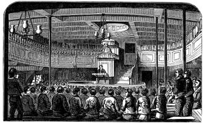 Kapel om bord på fængselshulken Warrior i Woolwich, London, 1848 af Unbekannt