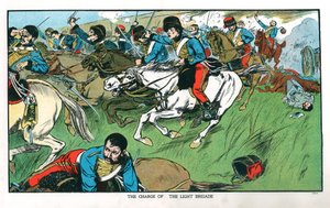 Anklagen for den lette brigade ved Balaclava, Krimkrigen, 25. oktober, 1854 begyndelsen af det 20. århundrede af Unbekannt