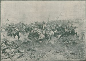 Anklagen for de tolvte husarer i slaget ved Marengo, 1800, 1896. af Unbekannt