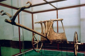 Vogn fra Tutankhamons grav, 1300-tallet f.Kr af Unbekannt