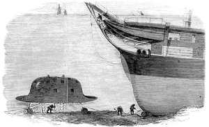 Charles Babbages foreslog design til en dykkerklokke, 1855 af Unbekannt