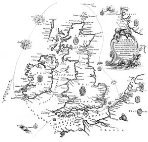 Kort over den spanske Armadas-bane, 1588 1893 af Unbekannt