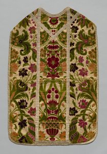 Chasuble, Stole, BurseCorporal Case, and Maniple, c 1600-1700. af Unbekannt
