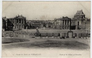 Chateau de Versailles: udsigt over facaden - Postkort slutningen af det 19.-begyndelsen af det 20. århundrede af Unbekannt