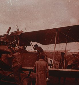 Kontrol af fly med piloten, 1916 af Unbekannt
