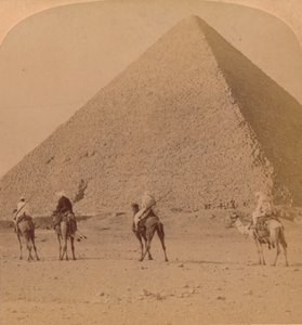 Cheops, den største af pyramiderne, Egypten, 1896 af Unbekannt