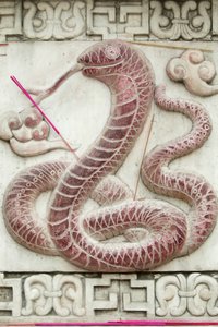 Kinesisk astrologisk tegn. Hvid sky tempel Beijing Kina af Unbekannt