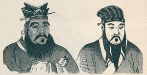 Kinesiske portrætter af Confucius og hans store efterfølger Mencius, 1907 af Unbekannt
