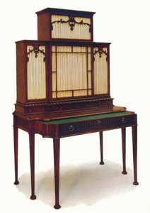 Chippendale Mahogany Secretaire-bogreol, midten af det 18. århundrede, 1930. af Unbekannt