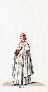 Korist, kostumedesign til Shakespeares skuespil, Henry VIII, 1800-tallet af Unbekannt