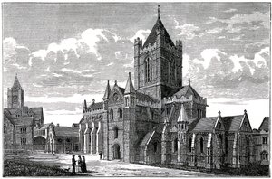 Christ Church Cathedral, Dublin, c1800-tallet af Unbekannt