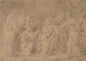 Kristus og børnene, 1600-tallet. af Unbekannt