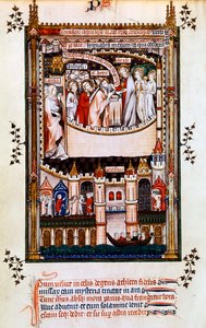 Kristus giver nadver til St Denis, 1317 af Unbekannt