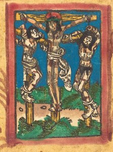 Kristus på krydset mellem de to tyve, ca. 14901500. af Unbekannt