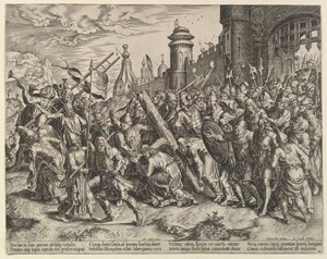 Kristus på vej til Golgata, ca. 1560. af Unbekannt