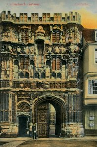 Christchurch Gateway, Canterbury, slutningen af det 19.-begyndelsen af det 20. århundrede. af Unbekannt
