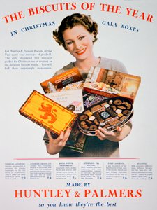 Juleannonce for Huntley og Palmers kiks, 1935 af Unbekannt
