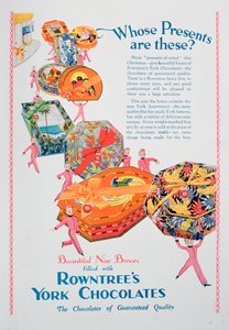 Juleannonce for Rowntrees York Chocolates, 1928 af Unbekannt