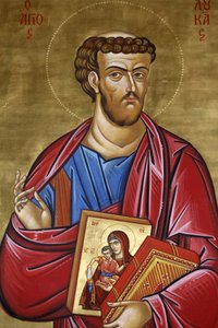Ærkeenglen St Michael Trypiotis kirke. St Luke-ikonet, 20150507, Nicosia, Cypern af Unbekannt